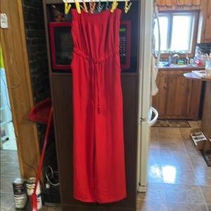 Vibrant Red Jumpsuit in size M